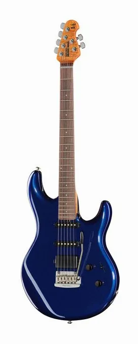 Music Man Luke IV HSS Butane Blue sfotografowana frontalnie