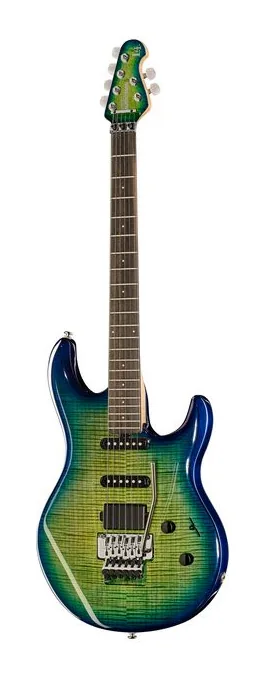 Music Man Luke IV HSS BFR Green Tide sfotografowana frontalnie