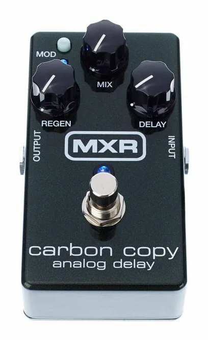 MXR M169 Carbon Copy Analog Delay, gałki widziane z góry