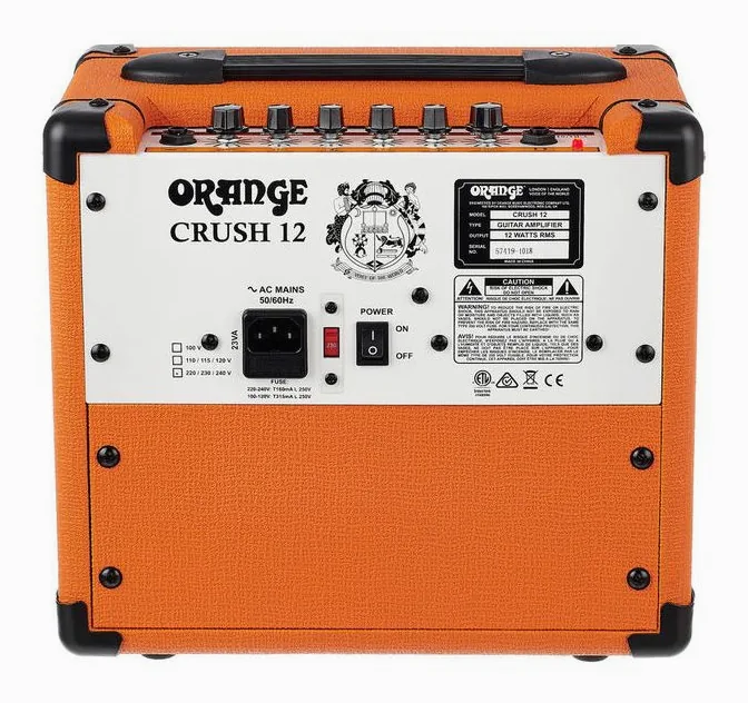Orange Crush 12, tył ze złączami