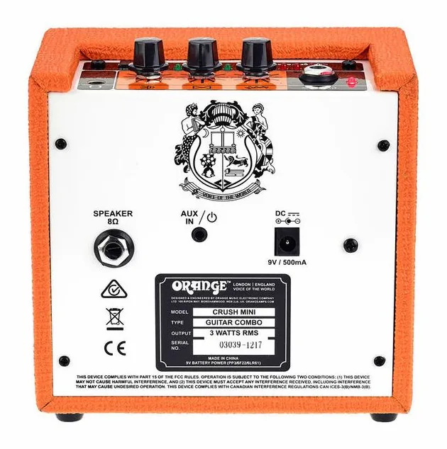 Orange Crush Mini, tył ze złączami