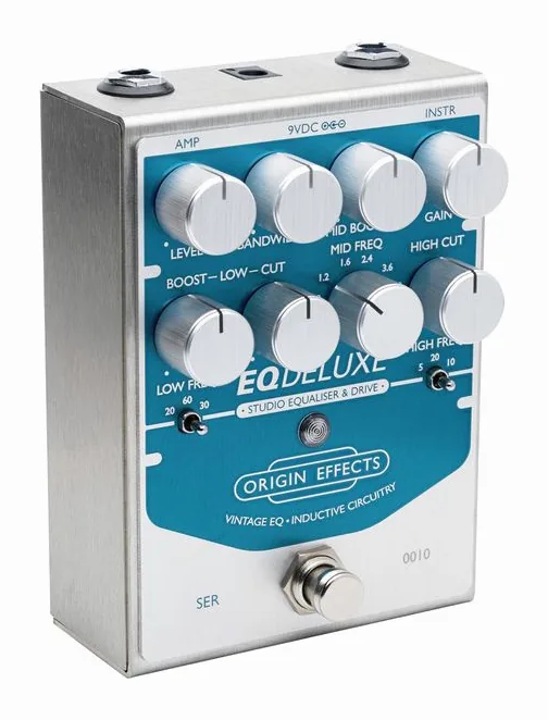Origin Effects EQ Deluxe Studio EQ & Drive, dioda i przełącznik nożny