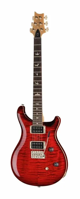 PRS CE 24 Fire Red Burst ujęta od przodu na neutralnym tle
