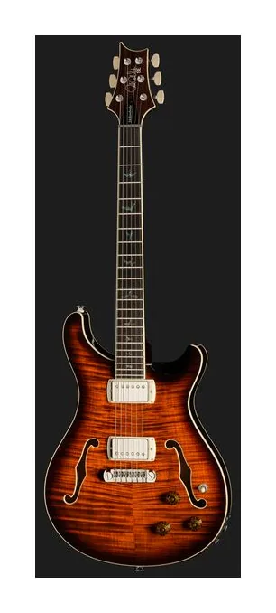 PRS SE Hollowbody II Piezo OTSB, korpus i lakier z bliska