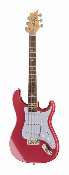 PRS SE Silver Sky Derby Red widziana od przodu