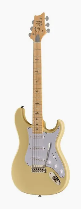 PRS SE Silver Sky Moon White Maple z bliska od przodu