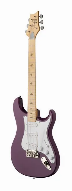 PRS SE Silver Sky Summit Purple, główka z kluczami i logo