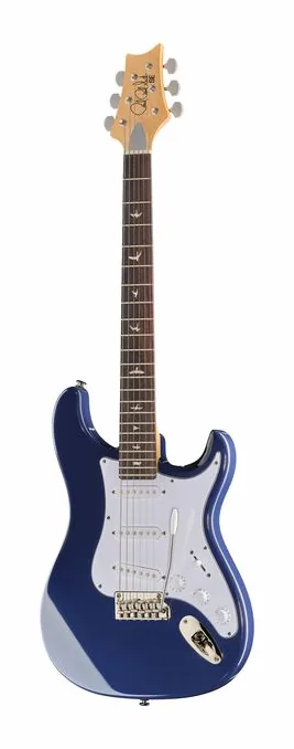 PRS SE Silver Sky Trad Blue sfotografowana frontalnie