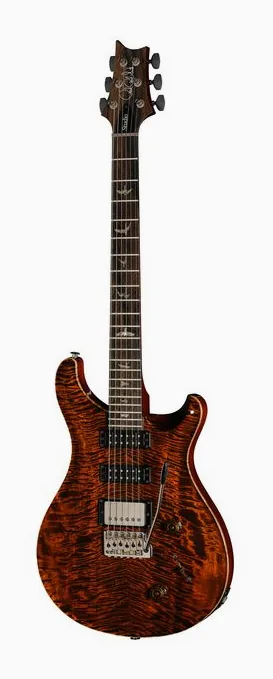 PRS Studio Mango LTD Orange Tiger ujęta od przodu na neutralnym tle