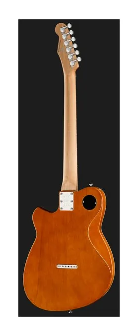 Reverend Charger H90 Midnight Black, główka z kluczami i logo