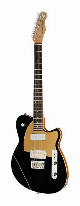 Reverend Charger H90 Midnight Black sfotografowana frontalnie