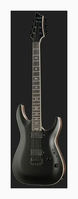 Schecter C-1 SLS Evil Twin Satin Black, gryf i podstrunnica z boku