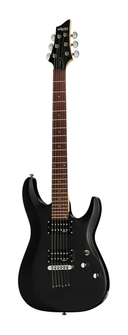 Schecter C-6 Deluxe SBK sfotografowana frontalnie