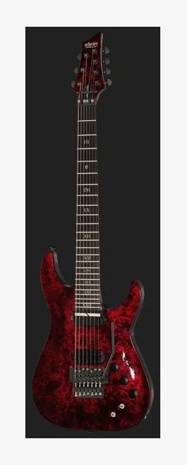 Schecter C-7 FR S Apocalypse Red Reign, przetworniki i gałki regulacji