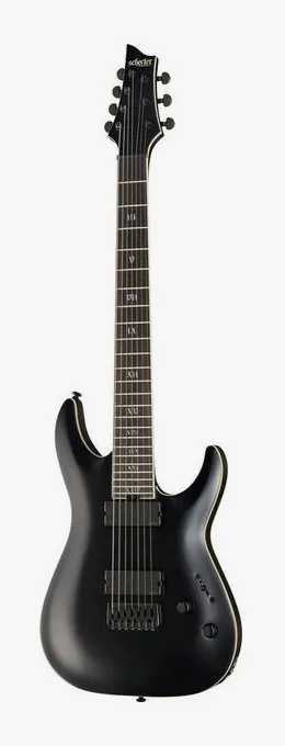 Schecter C-7 SLS Evil Twin SBK sfotografowana frontalnie