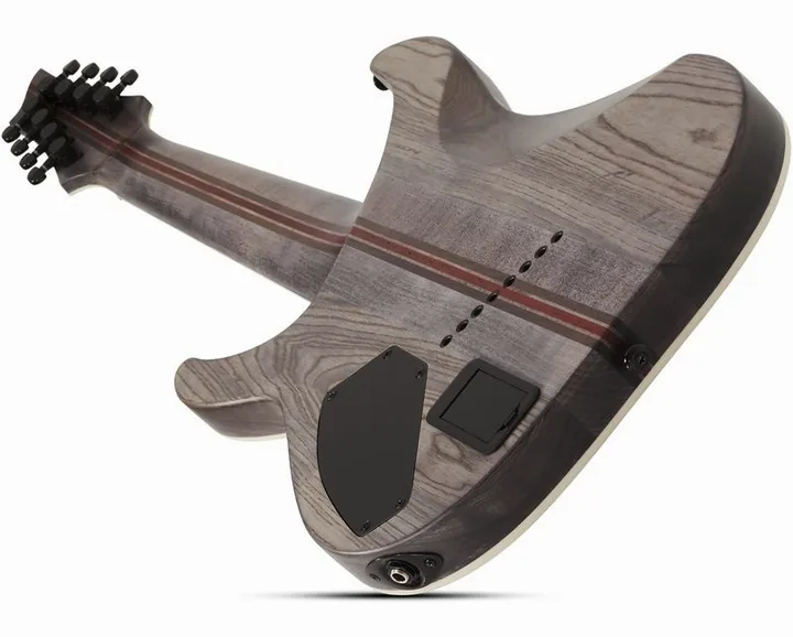 Schecter C-8 MS SLS Elite Evil Twin SBK, przetworniki i gałki regulacji