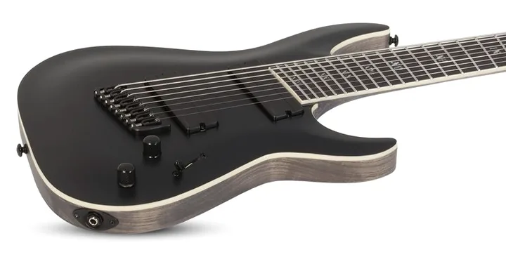 Schecter C-8 MS SLS Elite Evil Twin SBK, przełącznik przetworników i gniazdo wyjściowe