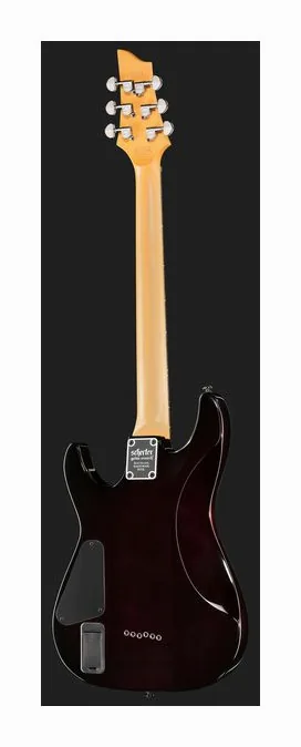 Schecter Demon-6 Crimson Red Burst, profil boczny korpusu