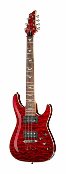 Schecter Diamond Omen 7 Extreme BCH sfotografowana frontalnie