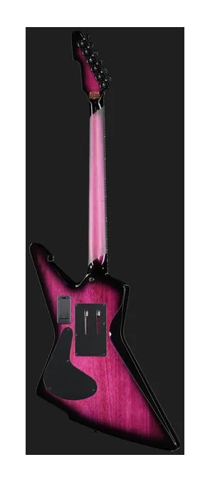 Schecter E-1 SLS Evil Twin SBK ujęta od przodu na neutralnym tle