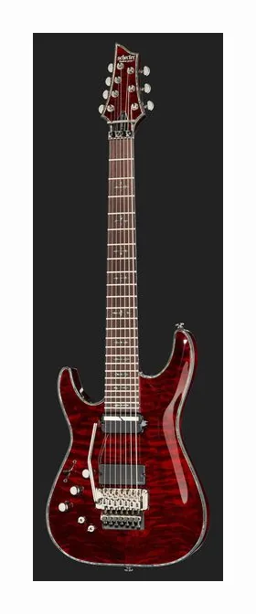 Schecter Hellraiser C-7 FR S LH, przetworniki i gałki regulacji