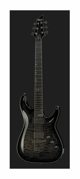 Schecter Hellraiser Hybrid C-1 TBB, prog zerowy i pierwsze pozycje na gryfie