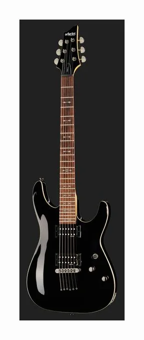 Schecter Omen 6 GBK, główka z kluczami i logo