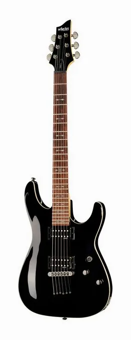 Schecter Omen 6 GBK ujęta od przodu na neutralnym tle