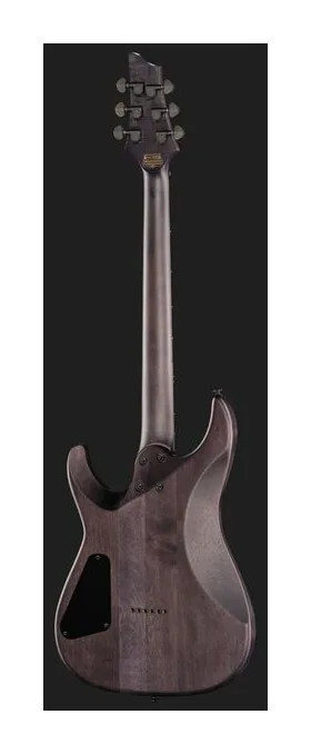 Schecter Omen Elite-6 Black Cherry, korpus i lakier z bliska