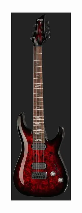 Schecter Omen Elite-6 Black Cherry widziana od przodu