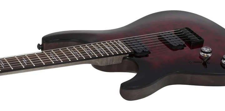 Schecter Omen Elite-6 LH BCHB, przetworniki i gałki regulacji