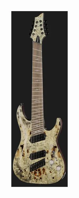 Schecter Omen Elite-8 MS Charcoal, prog zerowy i pierwsze pozycje na gryfie