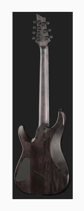 Schecter Omen Elite-7 MS Black Cherry, gryf i podstrunnica z boku