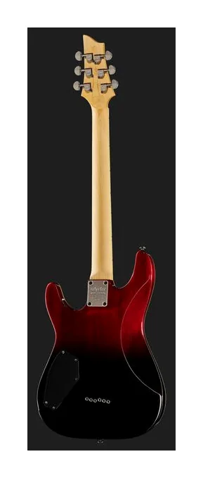 Schecter Omen Extreme 6 Blood Burst, korpus i lakier z bliska