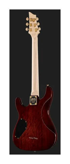 Schecter Omen Extreme 6 Gloss Natural, linie korpusu z góry