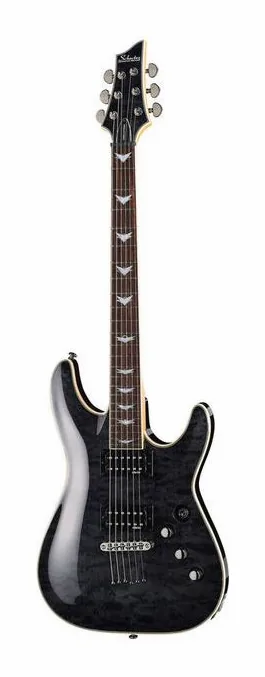 Schecter Omen Extreme 6 STBLK sfotografowana frontalnie