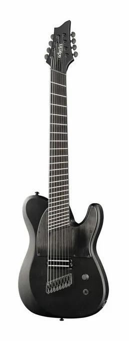 Schecter PT-8 MS Black Ops ujęta od przodu na neutralnym tle
