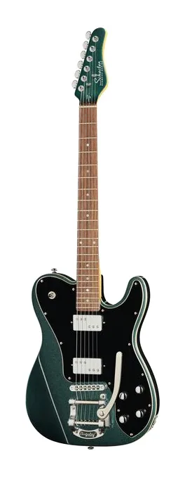 Schecter PT Fastback II B DEG ujęta od przodu na neutralnym tle