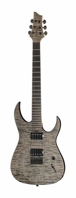 Schecter Sunset Extreme Grey Ghost sfotografowana frontalnie