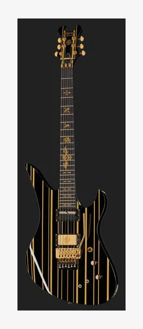 Schecter Synyster Gates Custom S BKGD, linie korpusu z góry