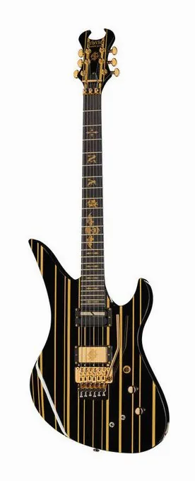 Schecter Synyster Gates Custom S BKGD sfotografowana frontalnie