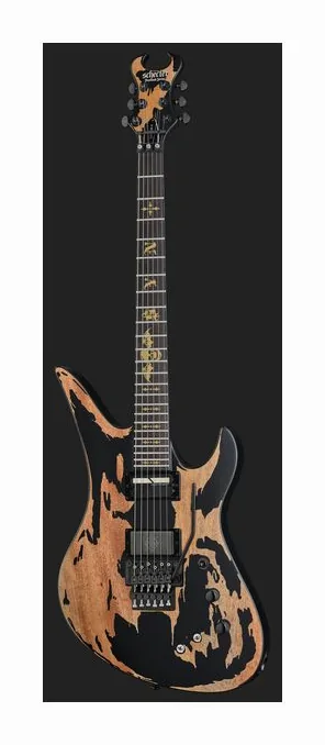 Schecter Synyster Gates Custom-S SBL, korpus i lakier z bliska
