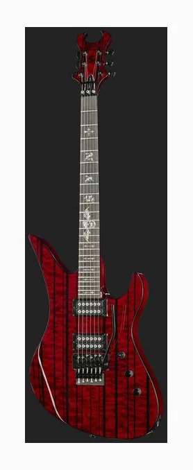 Schecter Synyster Std Plus FR GN ujęta od przodu na neutralnym tle