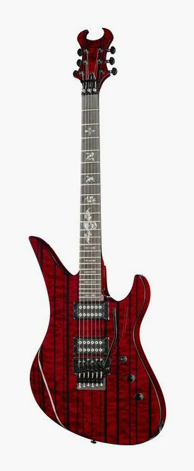 Schecter Synyster Std Plus FR TDR ujęta od przodu na neutralnym tle