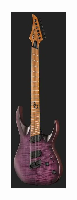 Solar Guitars A1.6FDPB-FF Flame Purple Burst, profil boczny korpusu