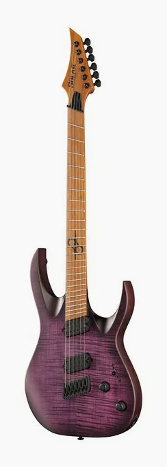 Solar Guitars A1.6FDPB-FF Flame Purple Burst z bliska od przodu