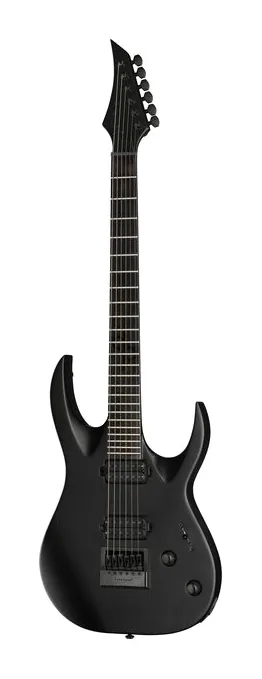 Solar Guitars A1.6SVART+ ujęta od przodu na neutralnym tle