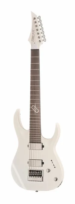 Solar Guitars A1.7 Vinter Pearl White Matte z bliska od przodu