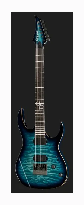 Solar Guitars S1.6AQOB Quilted Ocean Blue Br, korpus i lakier z bliska