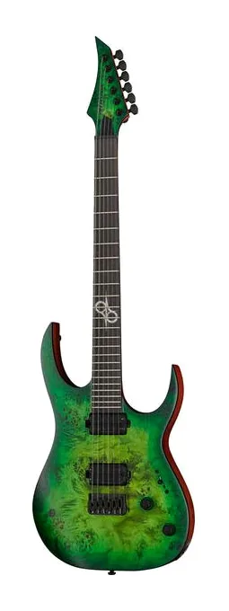 Solar Guitars S1.6HLB ujęta od przodu na neutralnym tle